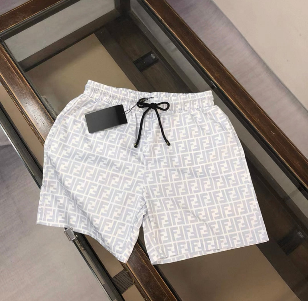 FF White G swimming trunks