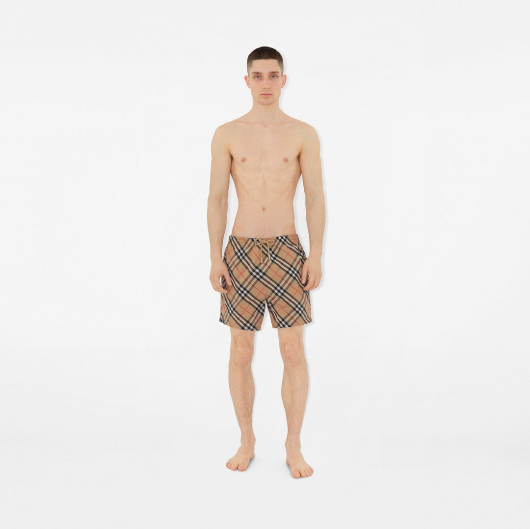 Swimming shorts in check