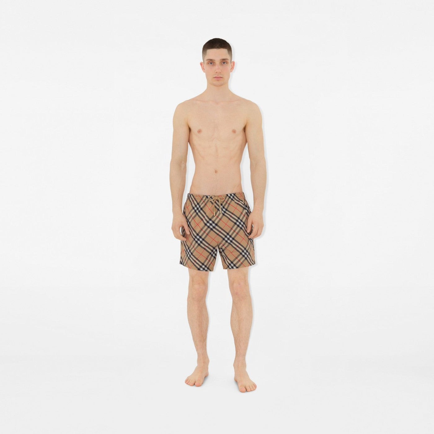 Swimming shorts in check