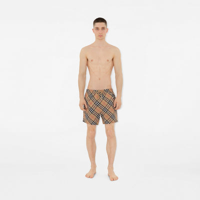 Swimming shorts in check
