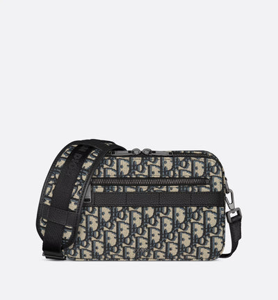 Pouch with zipper and strap