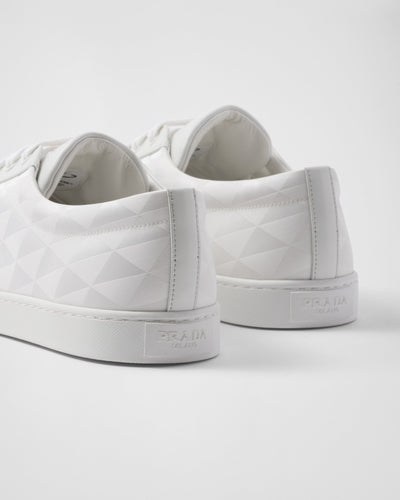 Leather and re-nylon sneaker