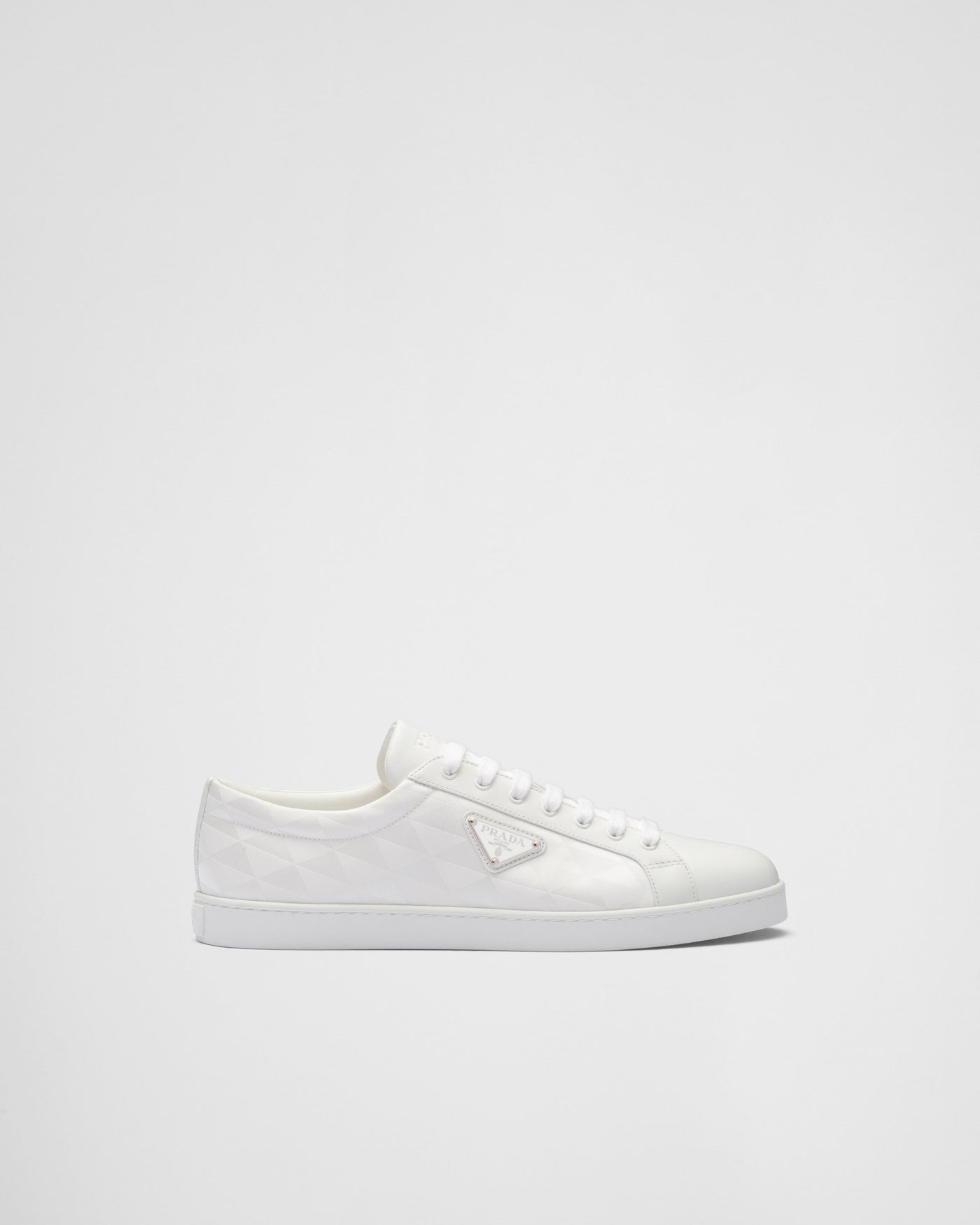Leather and re-nylon sneaker