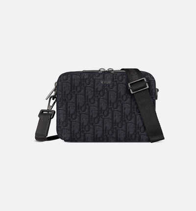 Pouch with zipper and strap