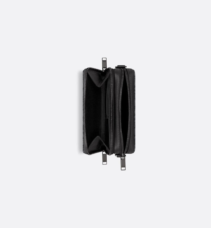 Pouch with zipper and strap