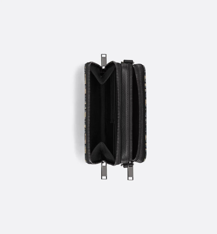 Pouch with zipper and strap