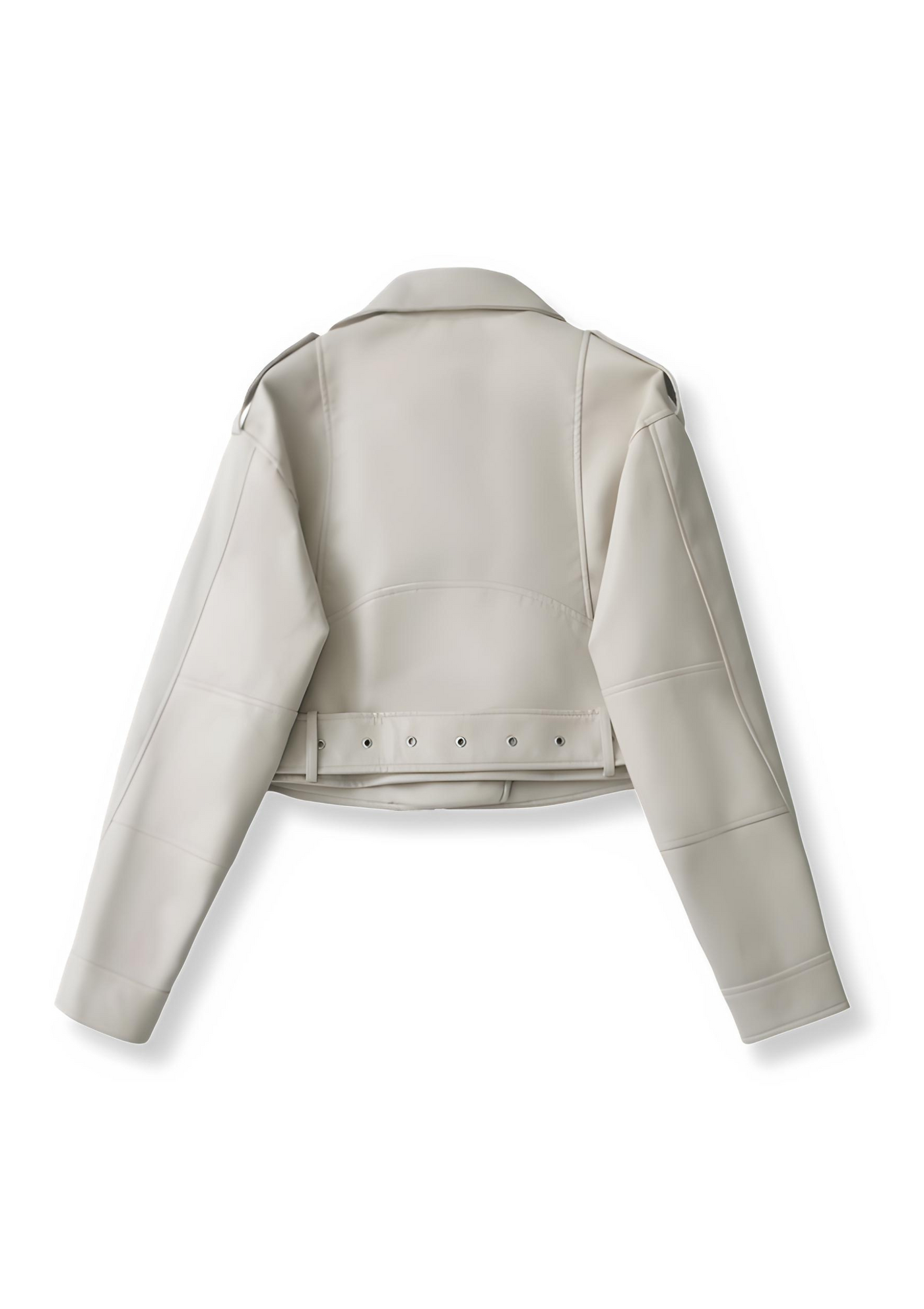 BIKER JACKET IN CROP CUT MADE OF IMITATION LEATHER