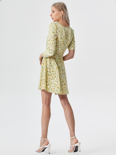 FLOWER PATTERN DRESS