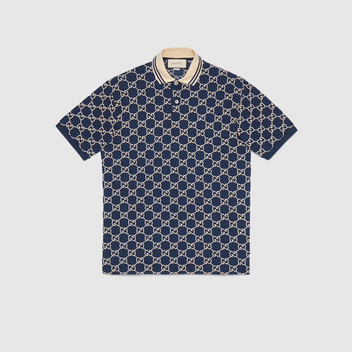 Stretch cotton polo shirt