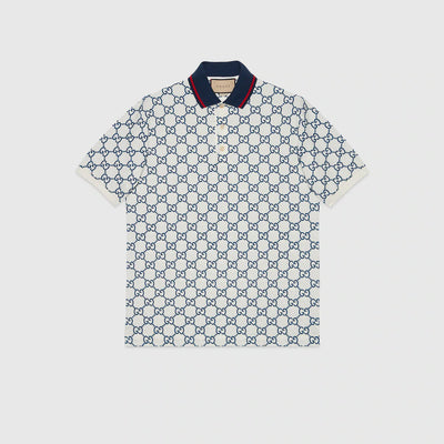 Stretch cotton polo shirt