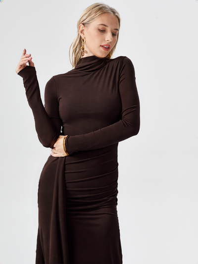 LONG SLEEVE EVENING DRESS