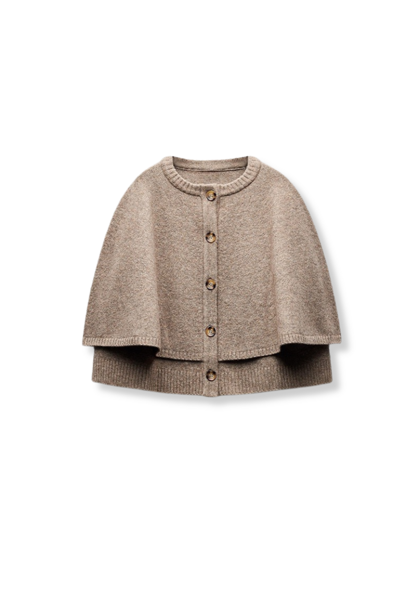 KNITTED JACKET WITH CAPE