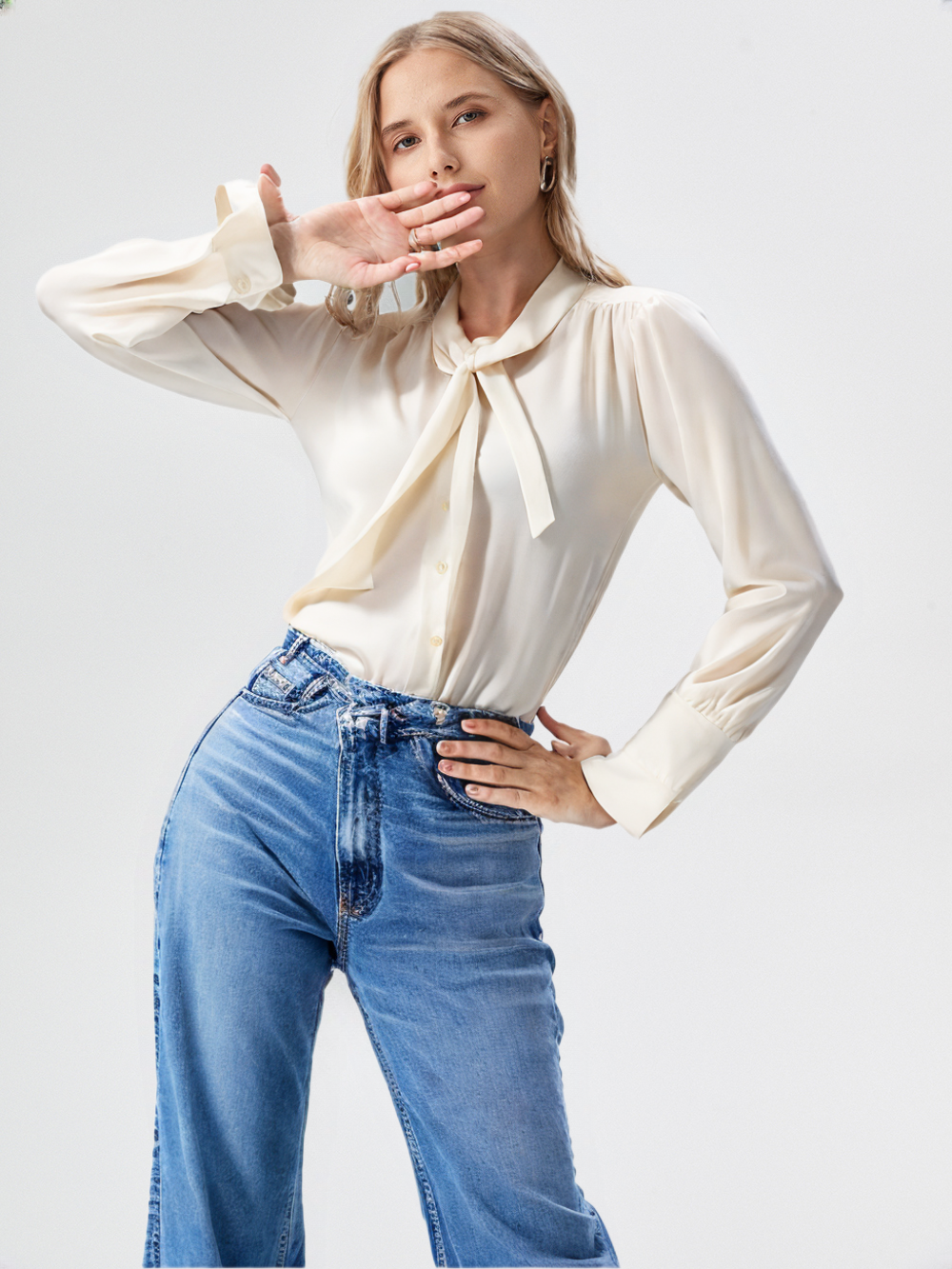 Asymmetric baggy jeans