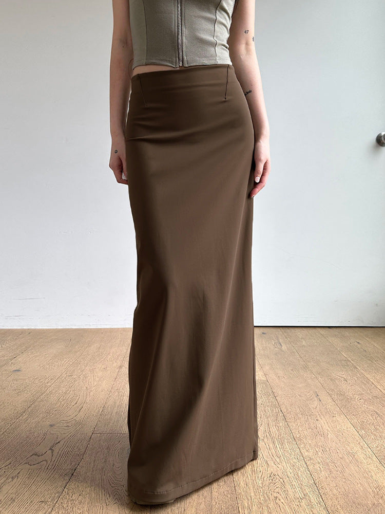 High waist maxi skirt