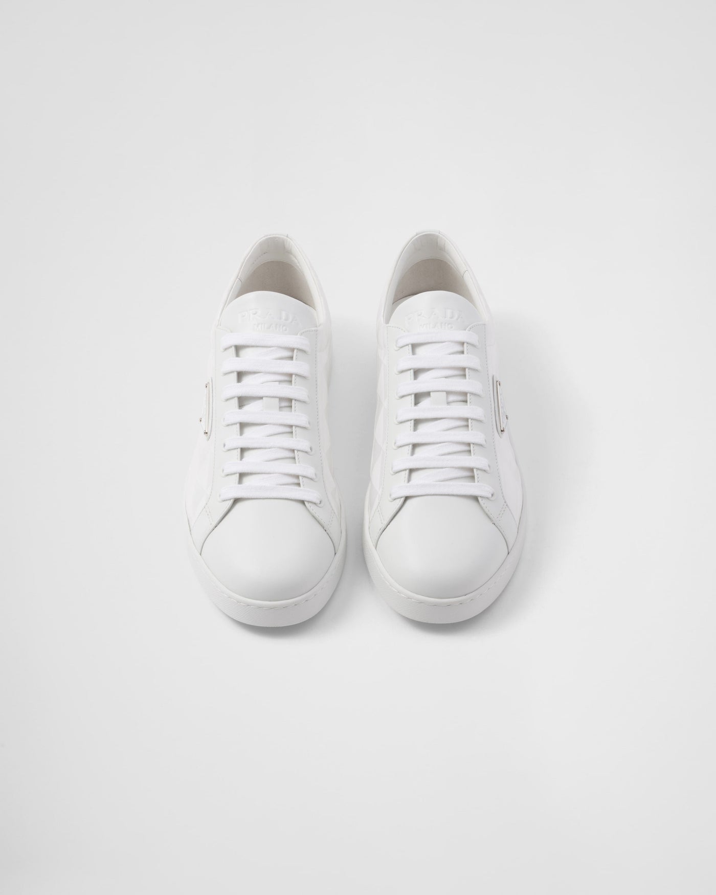 Leather and re-nylon sneaker