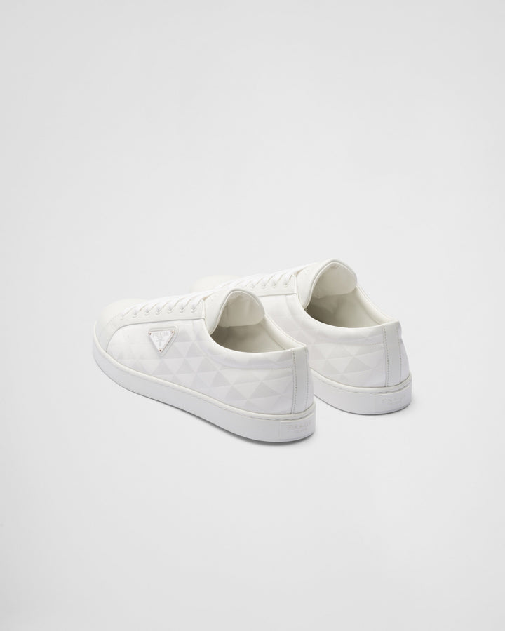 Leather and re-nylon sneaker