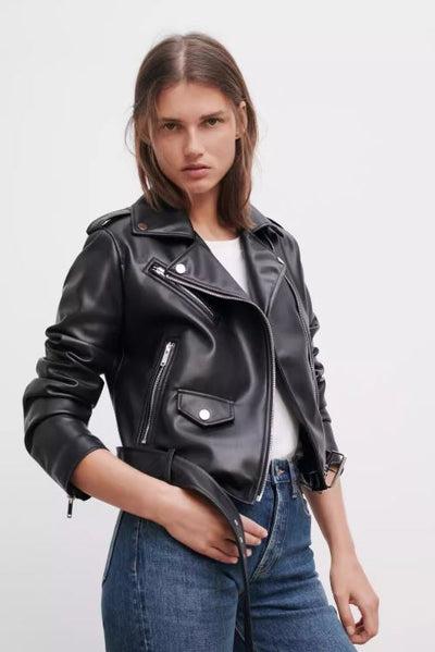 Virale Lederjacke