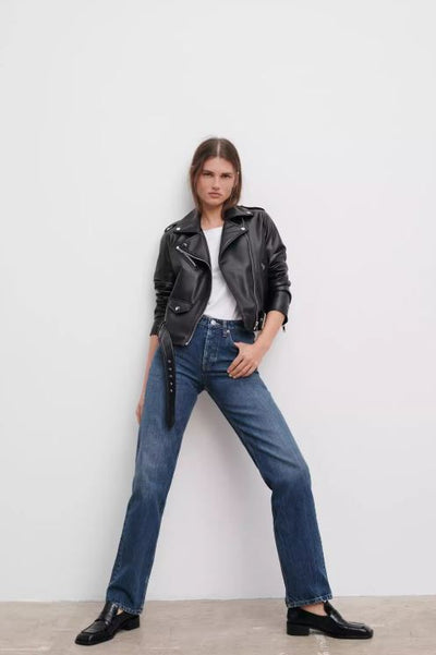 Virale Lederjacke