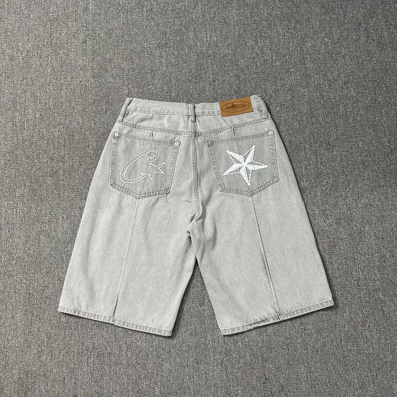 'Alcatraz' Jeans Shorts Grey