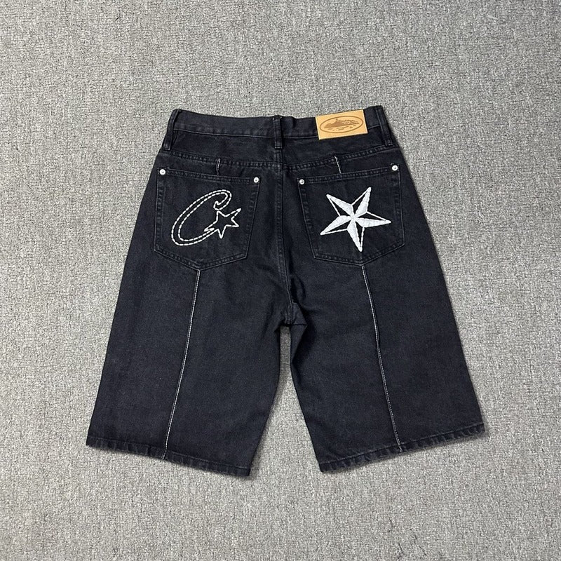 'Alcatraz' Jeans Shorts Black