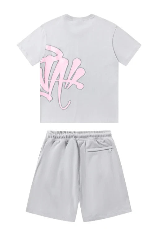 'Graffiti' Summer Set Grey Pink