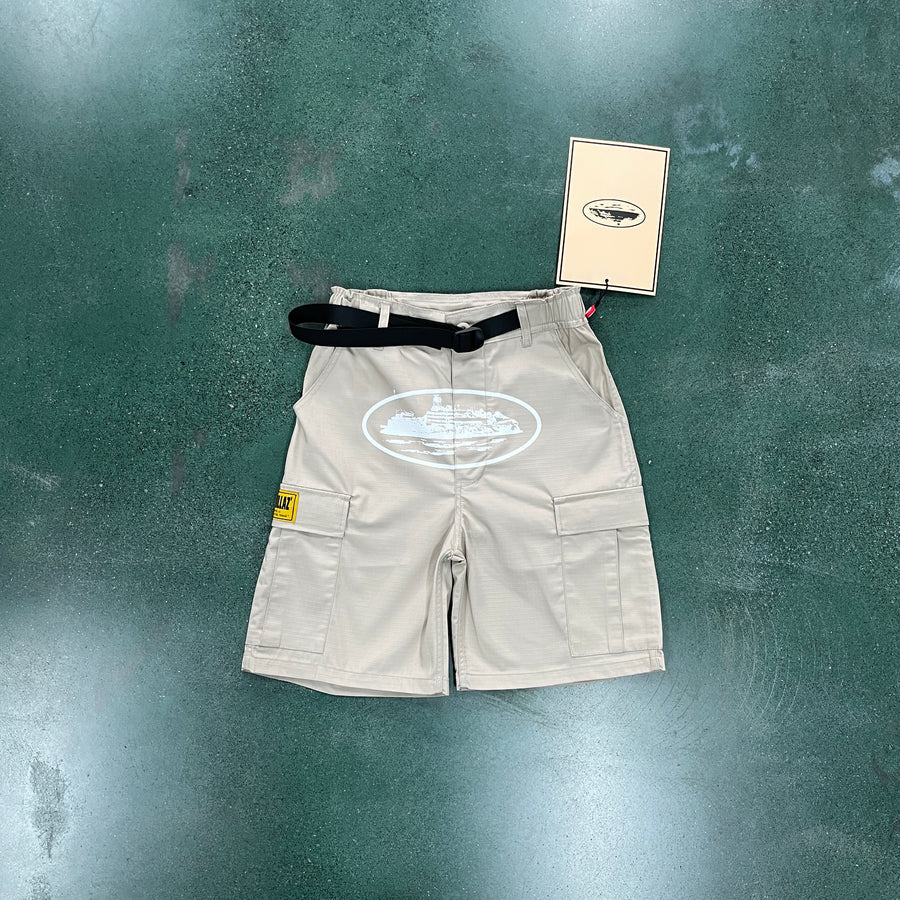 'Alcatraz' Cargo Shorts Beige